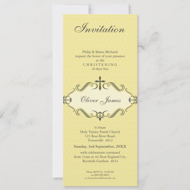 CHRISTENING INVITES :: viva 5P (Front)