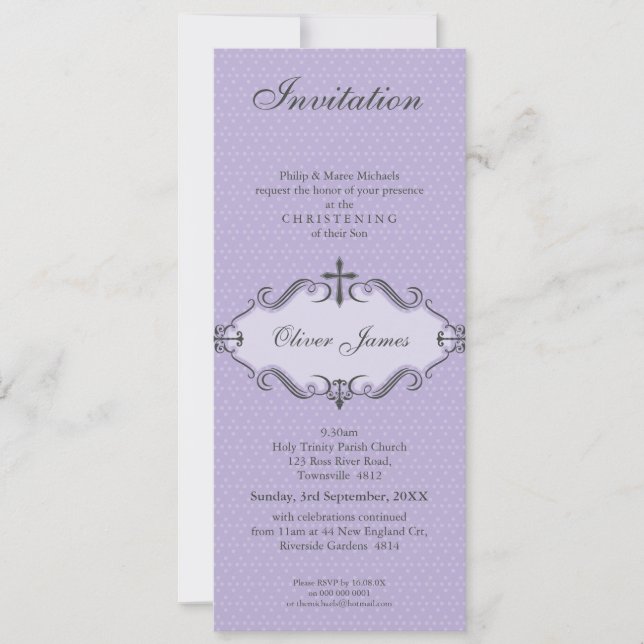 CHRISTENING INVITES :: viva 6P (Front)