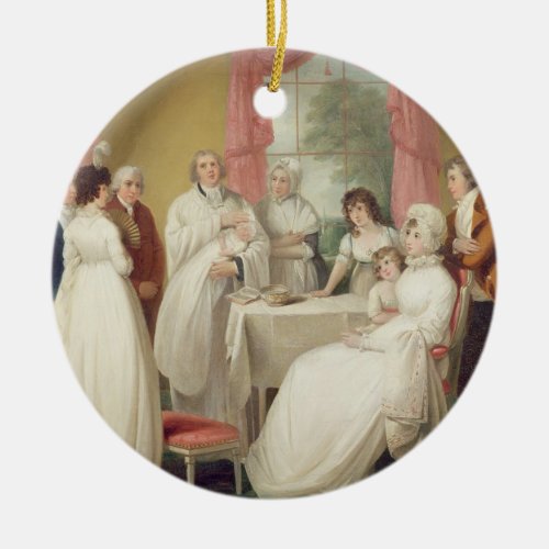 Christening of the Heir c1799 oil on canvas se Ceramic Ornament