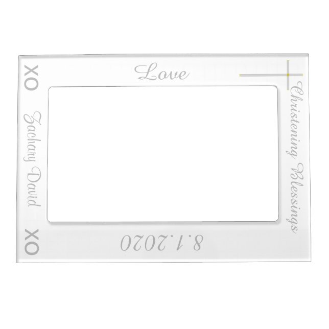 Christening Personalized Vertical Magnetic Frame (Front)