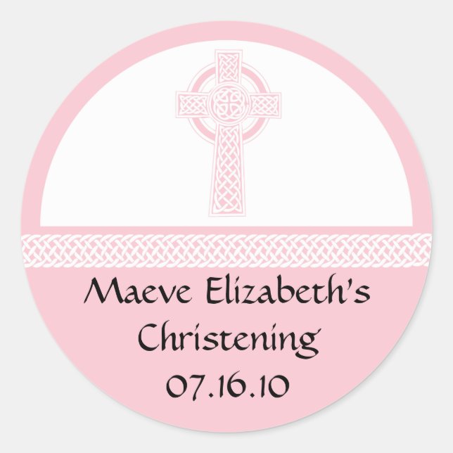 Christening, Shower or First Communion Sticker (Front)