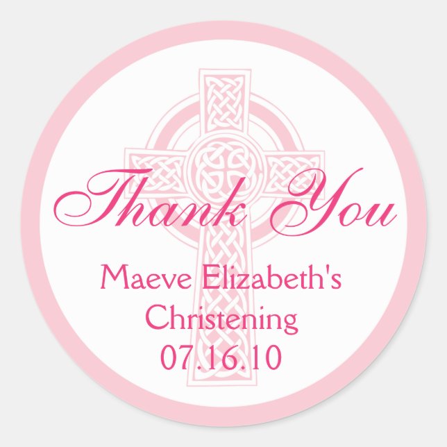 Christening, Shower or First Communion Sticker (Front)