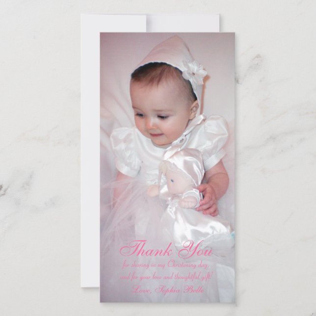 Christening Thank You Card (Front)