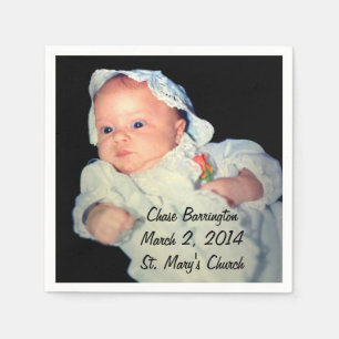 Christening the Baby Special Photo Napkins