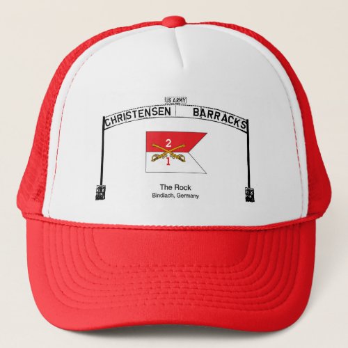 Christensen Barracks Bindlach Germany The Rock  Trucker Hat