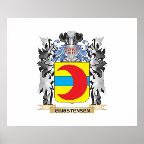 Christensen Coat of Arms _ Family Crest Poster