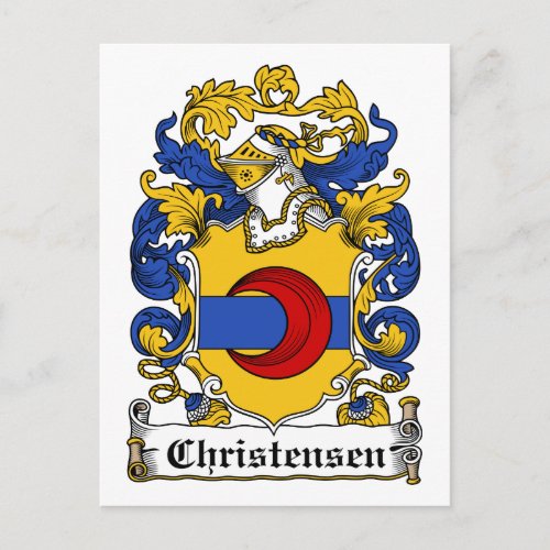 Christensen Family Crest Postcard