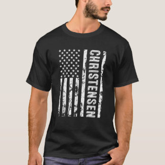 Christensen Last Name Funny Surname Team Family Re T-Shirt