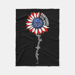 Christian 250 Years Faith Dom 4th July 250 Fleece Blanket