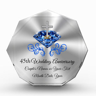 Christian 45th Wedding Anniversary Gifts Customize