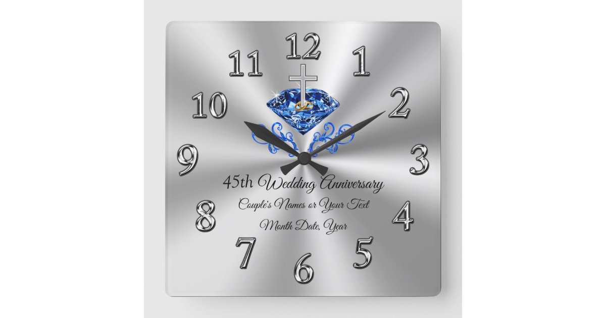 Diamond Personalized 60th Anniversary Gifts CLOCK