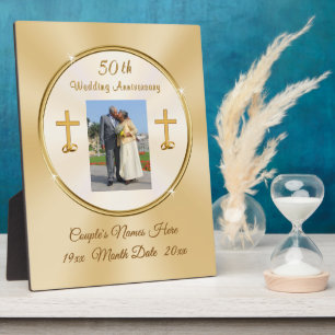 Christian 50th Anniversary Plaque Personalized
