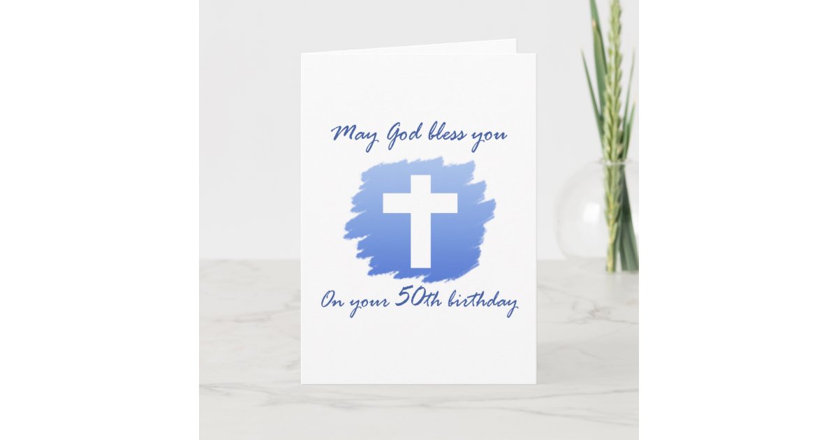 Christian 50th Birthday Card