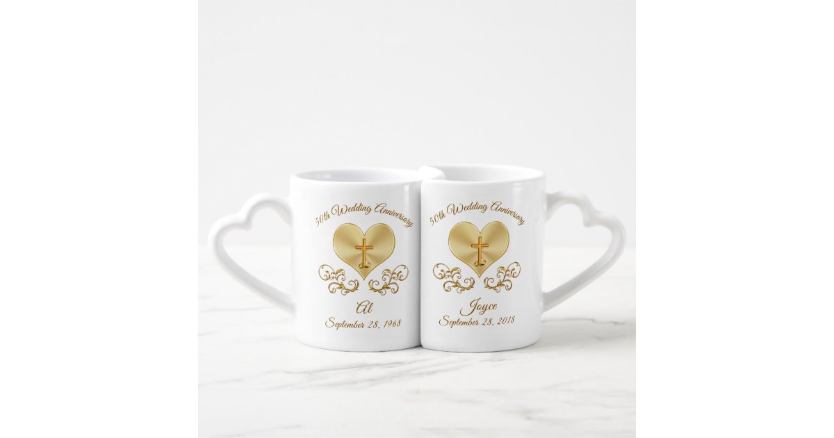 Christian 50th Wedding Anniversary Gift Ideas Coffee Mug Set Zazzle Com