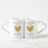 Christian 50th Wedding Anniversary Gift Ideas Coffee Mug Set (Back Nesting)