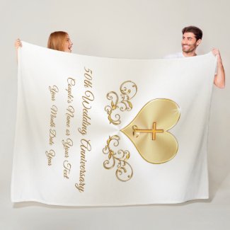 Christian 50th Wedding Anniversary Gift Ideas Fleece Blanket