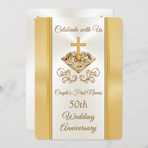 Christian 50th Wedding Anniversary Invitations