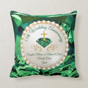 Christian, 55th Anniversary Gifts for Couples Throw Pillow