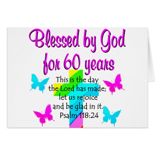 CHRISTIAN 60 YEAR OLD PRAYER (Front Horizontal)