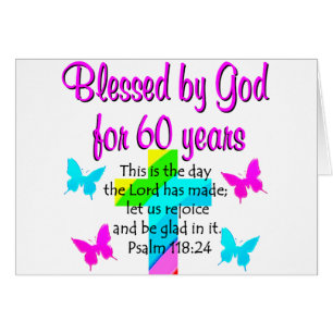 CHRISTIAN 60 YEAR OLD PRAYER CARDS