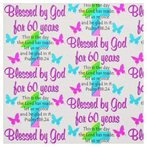 CHRISTIAN 60 YEAR OLD PRAYER FABRIC