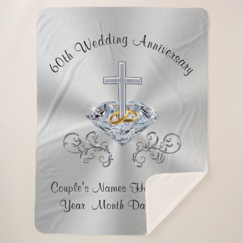 Christian 60th Anniversary Gifts Throw Blanket