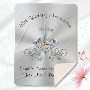 Christian 60th Anniversary Gifts Throw Blanket