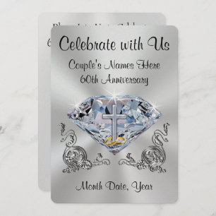 Christian 60th Anniversary Invitations Personalize