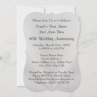 Flourish 60th Diamond Wedding Anniversary Invite