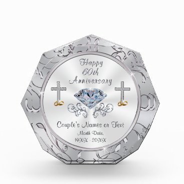 Christian 60th Wedding Anniversary Presents Acrylic Award