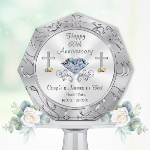 Christian 60th Wedding Anniversary Presents Acrylic Award