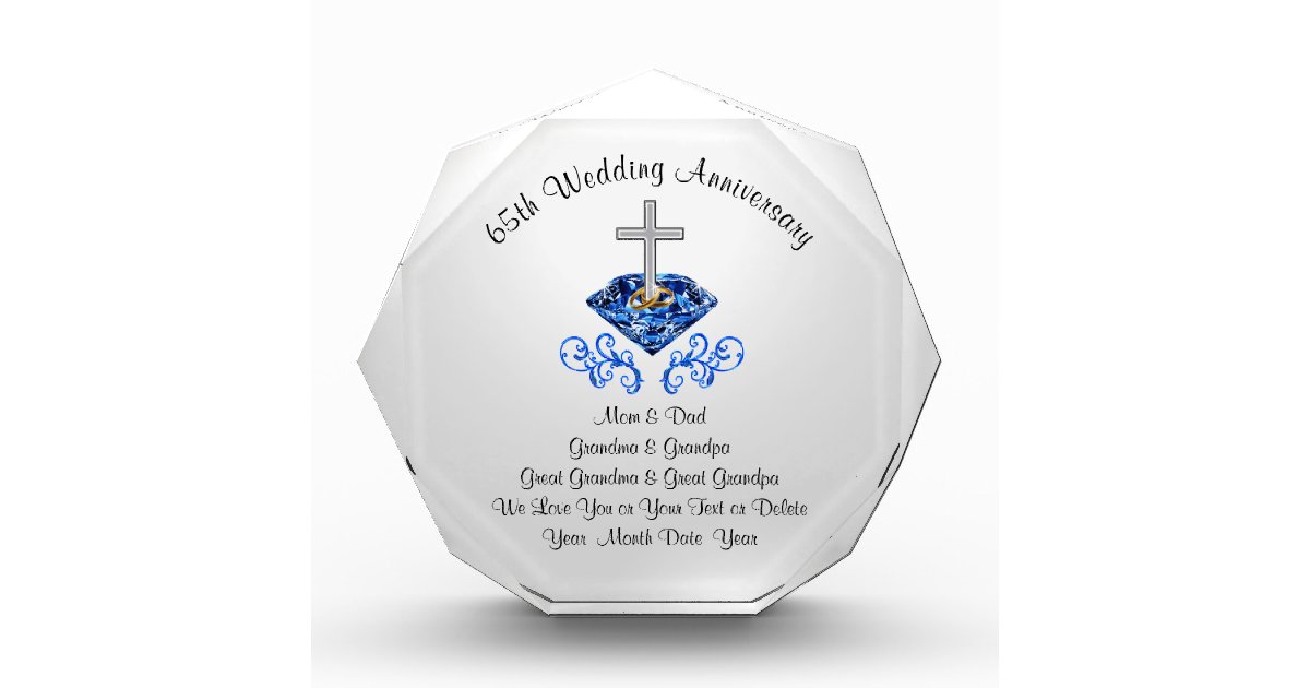Christian 65th Anniversary Gifts for Parents | Zazzle