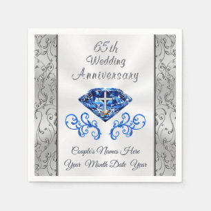 Christian 65th Wedding Anniversary Cocktail Napkin