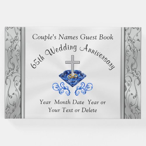 Christian 65th Wedding Anniversary Guest Book