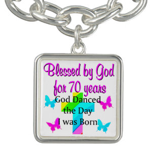 CHRISTIAN 70TH BIRTHDAY BRACELET