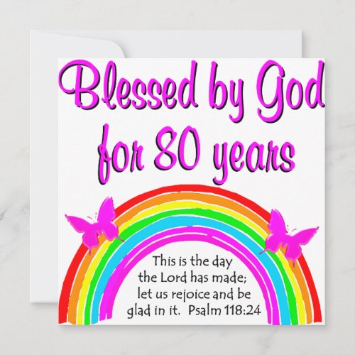 CHRISTIAN 80TH BIRTHDAY CARD