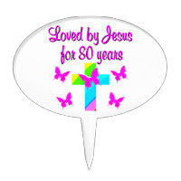 CHRISTIAN 80TH BIRTHDAY CROSS DESIGN