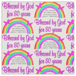 CHRISTIAN 80TH BIRTHDAY FABRIC