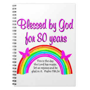 CHRISTIAN 80TH BIRTHDAY NOTEBOOK