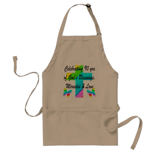 CHRISTIAN 90TH ADULT APRON (Front)