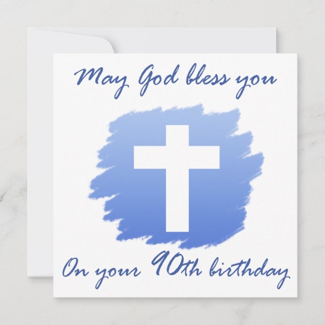 Christian 90th Birthday Gifts Card (Front)