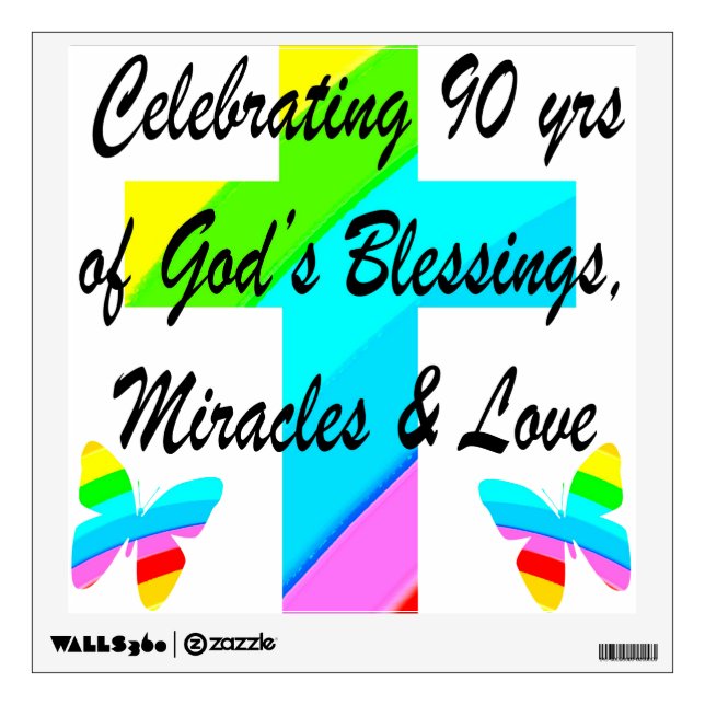 CHRISTIAN 90TH WALL STICKER (Front)