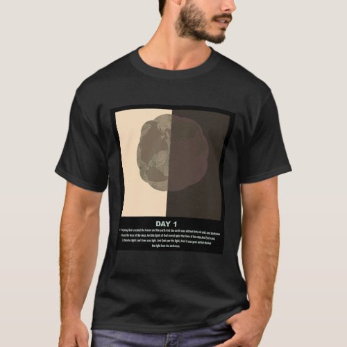 christian abstract minimal art_genesis day1 s1  T_Shirt