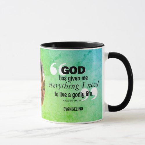 Christian Affirmation EVERYTHING I NEED Photo Mug