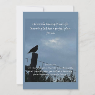 Christian Affirmation Quote & Corresponding Bible Holiday Card