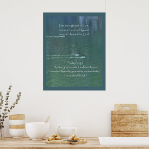 Christian Affirmation Quote & Corresponding Bible Poster