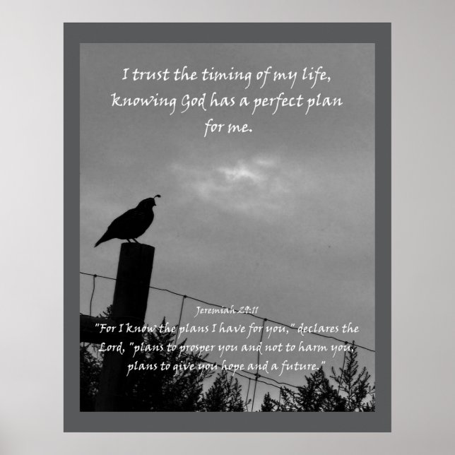 Christian Affirmation Quote & Corresponding Bible Poster (Front)