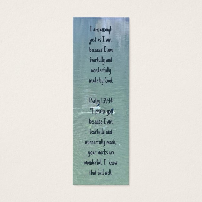 Christian Affirmation Quote & Scripture BookMark (Front)