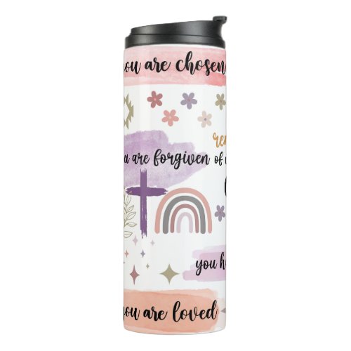 Christian Affirmations Bible Verse Thermal Tumbler