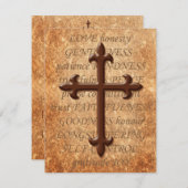 Christian Aged Iron Cross RSVP Card (Front/Back)